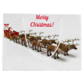 サンタンドトナカイ抱き枕 ラージペーパーバッグ (裏面)