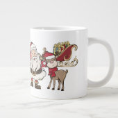 サンタンドルフ名前をカスタムするクリスマス ジャンボコーヒーマグカップ (右)