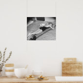 サンタンニング女性 ポスター (キッチン)