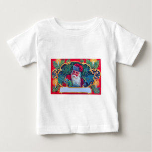 サンタヴィンテージとクリスマスプレゼント ベビーTシャツ