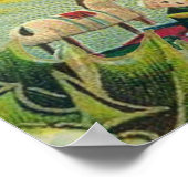 サンタヴィンテージアートプリントコラージュホリデイ ポスター (角)