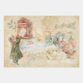 サンタヴィンテージクリスマスへの手紙 ラッピングペーパーシート (正面3)