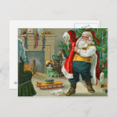 サンタヴィンテージクリスマスポストカード シーズンポストカード (正面/裏面)