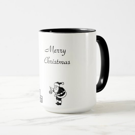 サンタヴィンテージスタイルニューヨークシティクリスマスマグ マグカップ (正面右)