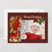 サンタヴィンテージデザイン シーズンポストカード (正面/裏面)