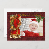 サンタヴィンテージデザイン シーズンポストカード (正面/裏面)