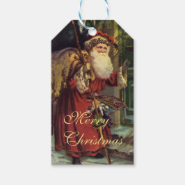 サンタヴィンテージメリークリスマスホリデー ギフトタグ