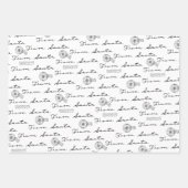 サンタヴィンテージ郵便小包から白 ラッピングペーパーシート (正面)