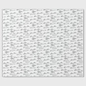 サンタヴィンテージ郵便小包から白 ラッピングペーパー (フラット)