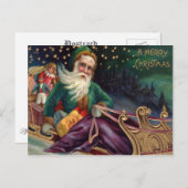 サンタヴィンテージAメリークリスマス シーズンポストカード (正面/裏面)