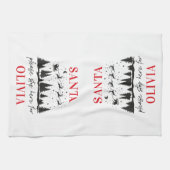 サンターストップはCクリスマス伝統的に キッチンタオル (横)