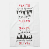 サンターストップはCクリスマス伝統的に キッチンタオル (縦)