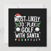 サンタ一家と一緒にゴルフをプレーする可能性が最も高い クリスマス (正面)