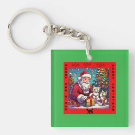 サンタ与えのプレゼントから子猫2匹 キーホルダー