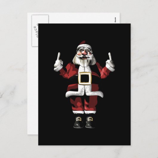 サンタ与えズ・ザ・フィンガー シーズンポストカード (正面/裏面)