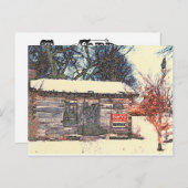 "サンタ丸太小屋研修会"の元の写真撮影 シーズンポストカード (正面/裏面)