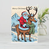 サンタ乗用トナカイのカスタマイズ シーズンカード (スタンド正面)