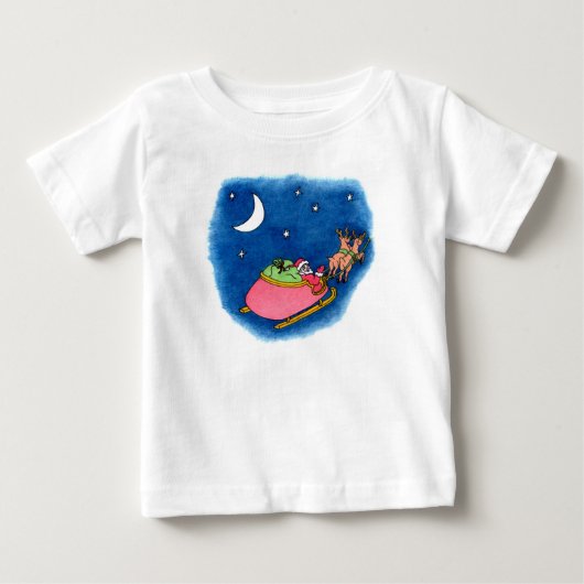 サンタ乳児Tシャツ ベビーTシャツ (正面)