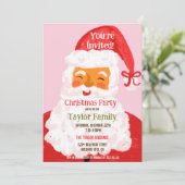 サンタ予測できなお洒落クリスマスディナーパーティー 招待状 (スタンド正面)