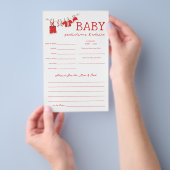 サンタ予測とアドバイス赤ちゃんシャワーゲーム チラシ (ハンドル)