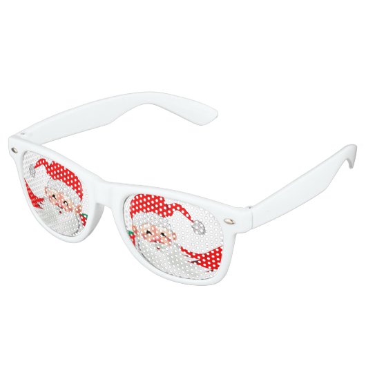 サンタ付きクリスマスサングラス レトロサングラス (アングル)