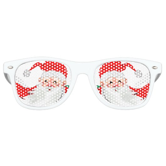 サンタ付きクリスマスサングラス レトロサングラス (正面)