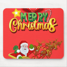 サンタ付きクリスマスマウスパッド マウスパッド