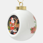 サンタ付きクリスマス – ホリデーシーズン セラミックボールオーナメント (右)