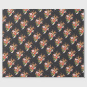 サンタ付きクリスマス – ホリデーシーズン ラッピングペーパー (フラット)