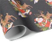サンタ付きクリスマス – ホリデーシーズン ラッピングペーパー (ロールコーナー)