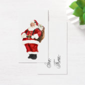 サンタ付きバッグギフトラベル名刺 (デスク)