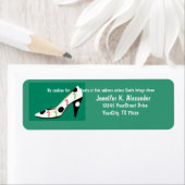 サンタ付きホリデークッキーとハイヒールシューズ ラベル (インサイチュ)