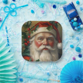 サンタ付きミスタントア ペーパープレート (パーティー)