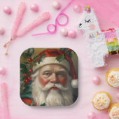 サンタ付きミスタントア ペーパープレート (パーティー)