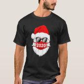 サンタ付き顔マスククリスマス2020ファミリーパジャマ Tシャツ (正面)