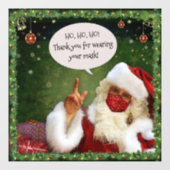 サンタ付き/マスク(カスタマイズ可能) ウィンドウサイン (シート)