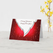 サンタ企業のー付きクリスマスカード カード (黄色い花)