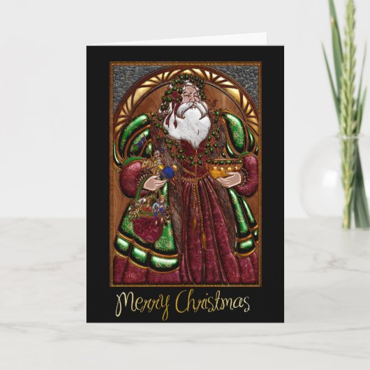 サンタ企業の付きビジネスのクリスマスカード シーズンカード (正面)