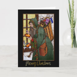 サンタ企業の付きビジネスのクリスマスカード シーズンカード