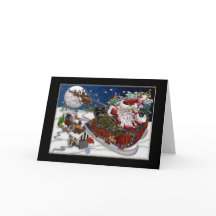 サンタ企業の付きビジネスのクリスマスカード