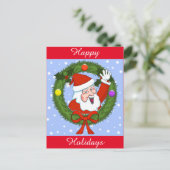 サンタ休日はがき(カスタマイズ可能) シーズンポストカード (スタンド正面)