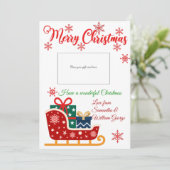 サンタ伝統的スレイホリデーギフトカードホルダー カード (スタンド正面)