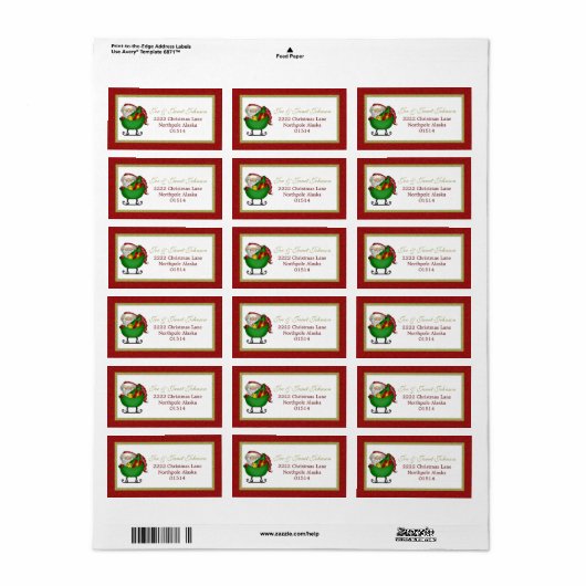 サンタ住所 シール (フルシート)