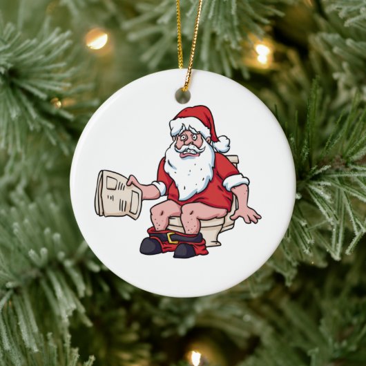 サンタ使用トイレ セラミックオーナメント (ツリー)