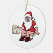 サンタ使用トイレ セラミックオーナメント (左)