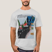 サンタ保マイバイクのギフトおもしろいクリスマス Tシャツ (正面)
