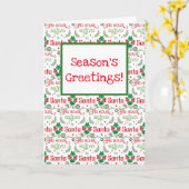 サンタ信じおもしろい聖降誕祭 カード (黄色い花)