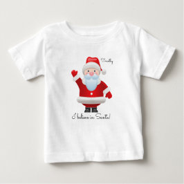 サンタ信じです。サンタクロースおもしろいクリスマス ベビーTシャツ