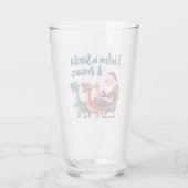 サンタ信じと恐竜（サンタに乗るディノス） タンブラーグラス (裏面)