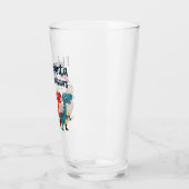 サンタ信じと恐竜（サンタに乗るディノス） タンブラーグラス (左)